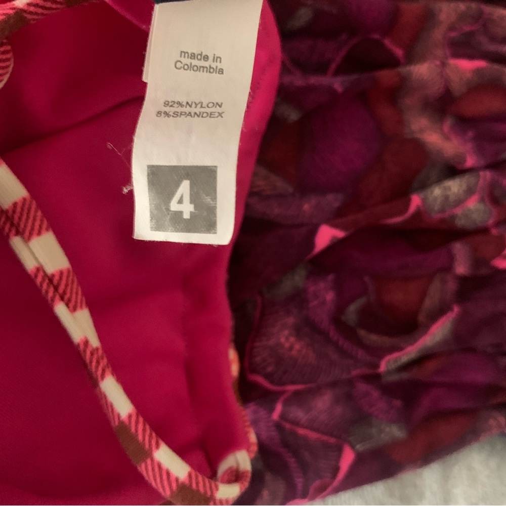 Maaji Fuchsia and Burgundy girl Swimwear kids size 4T one piece - Picture 5 of 8